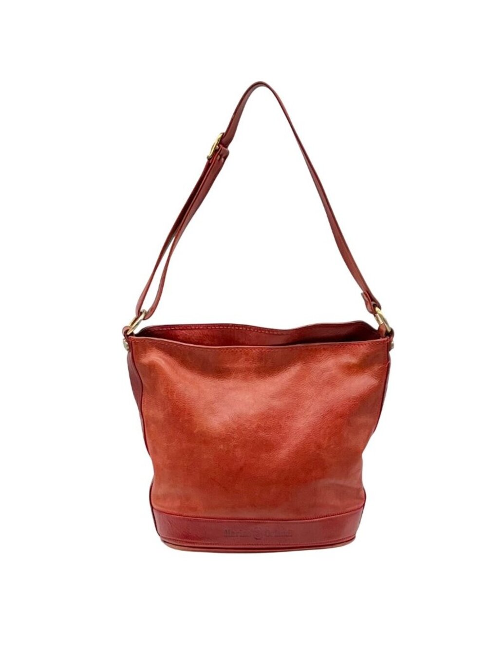 Marino Orlandi Genuine Red Leather Crossbody Bag